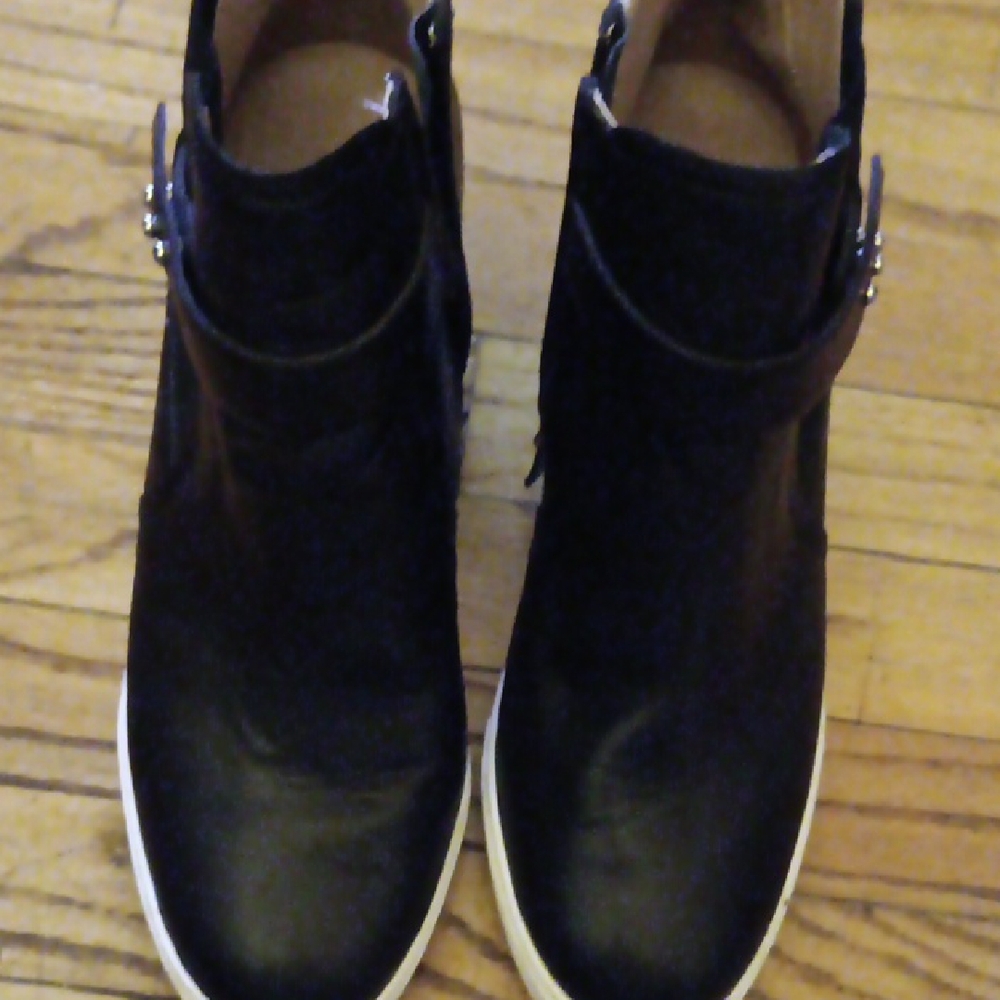 Paolo Black Ankle Boots with White Soles